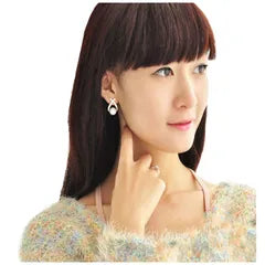Anti-Tarnish Pearl Drop Stud Earrings for Women